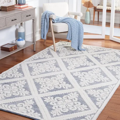 Vista 19 de SAFAVIEH Vermont Collection - Alfombra decorativa de 2 pies 3 pulgadas x 4 pies, color marfil, lana hecha a mano, ideal para zonas de alto tráfico