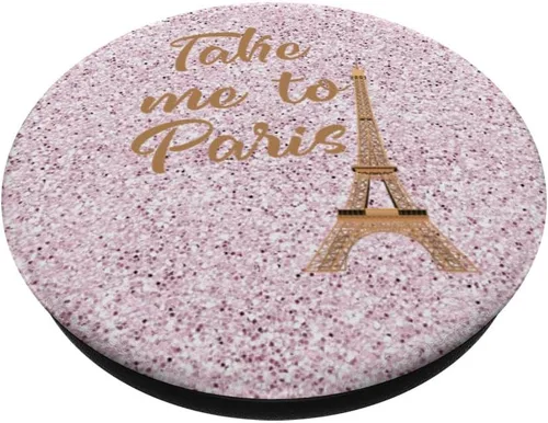 Vista 2 de Eiffel Tower Take Me To Paris France - PopSockets para teléfonos y tabletas