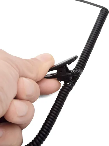 Vista 4 de UAYESOK Auricular de 0.138 in para recibir/escuchar solamente, micrófono con altavoz de seguridad de policía en forma de C con conectores de audio
