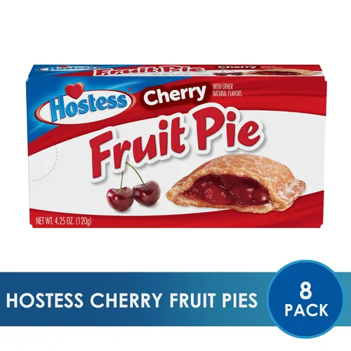 Vista 4 de Hostess Fruit Pie pasteles, de cereza, 4.5 onzas, 8