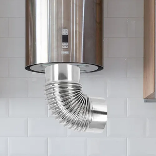 Vista 3 de ARTIBETTER Tubo de estufa de leña, estufa de calefacción de 2.8 in, codo de chimenea de escape, accesorios para estufa de campamento, mangueras