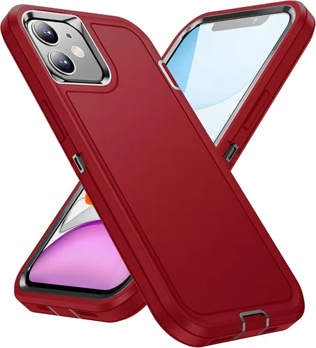 Vista 10 de Funda protectora para iPhone 11 de 6.1 pulgadas, resistente a prueba de caídas híbrida, resistente, a prueba de golpes, ajuste delgado, para iPhone