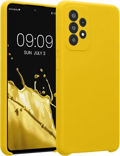 Vista 43 de kwmobile Funda compatible con Samsung Galaxy A13 4G - Funda delgada de silicona TPU - Acabado suave al tacto - Amarillo radiante