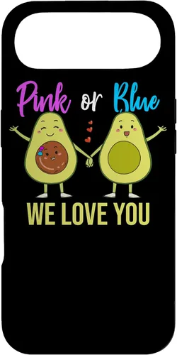 Vista 27 de Pink Or Blue Parents Gender Reveal Baby Shower Party Avocado Case for iPhone 17