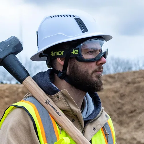 Vista 7 de HexArmor Gafas de seguridad antivaho MX500, diseño sobre las gafas, amplio campo de visión, protección ocular con clasificación de salpicaduras