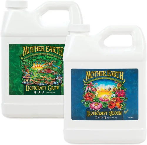 Vista 15 de Mother Earth LiquiCraft Grow 4-3-3 and Mother Earth LiquiCraft Bloom 2-4-4 - Paquete de fertilizante líquido, 1 cuarto de galón cada uno