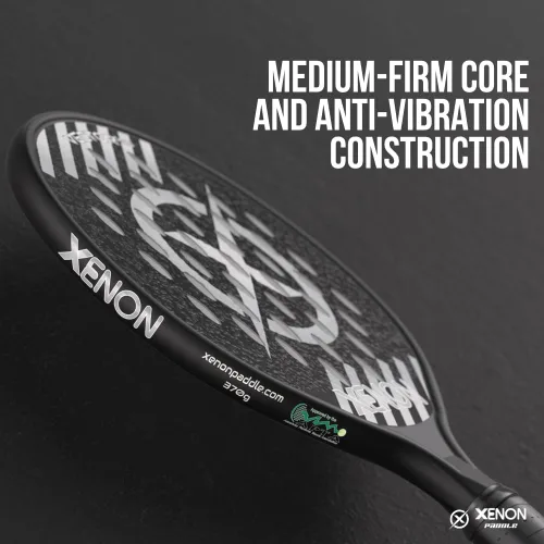 Vista 3 de Vector Pro Spin Max Version 2 - Pala de tenis de plataforma por Xenon Paddle, cabeza de gran tamaño, punto de equilibrio uniforme, núcleo de espuma