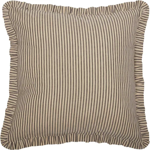 Vista 6 de VHC Brands, Sawyer Mill Almohada acolchada con diseño de rayas, color negro, 26x26