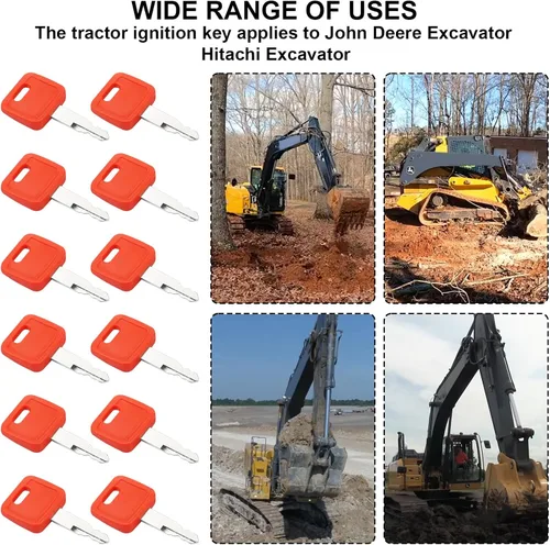 Vista 6 de Llave de encendido para excavadora H800, llaves de encendido para Jo-hn Deere Hita-chi caja excavadora Bulldozer Fiat New Ho-lland AT194969 AT147803