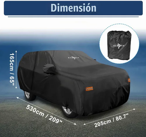 Vista 5 de ACROPIX Funda resistente para automóvil Chevrolet Tahoe de 4 puertas SUV 2007-2020, impermeable, resistente a los rayos UV, protección para todo