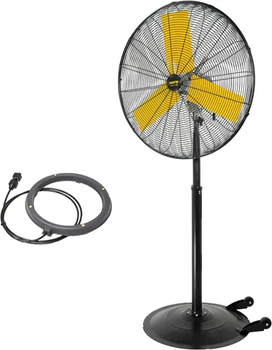 Vista 10 de HiCFM Ventilador de pedestal de 20 pulgadas, inclinación de 50°, 3 velocidades, 5000 CFM, ventilador de pie de alta velocidad con motor potente