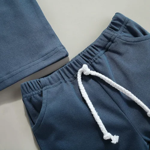 Vista 3 de CIYCUIT Conjunto de 2 piezas de ropa de verano para bebé, ropa de playa, sin mangas, pantalones cortos