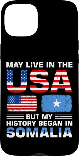 Vista 9 de iPhone 16 USA Flag America Somalia Flag Somalian Roots Country Case
