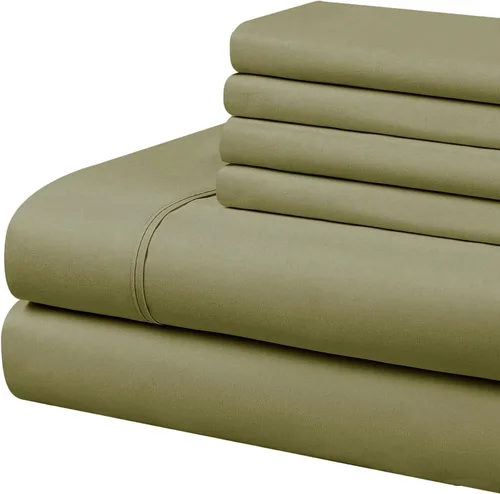 Vista 16 de Home Basics - Juego de sábanas de microfibra cepillada ultra suave de 4 piezas de 2.36 oz/m², hipoalergénico, individual, aguamarina