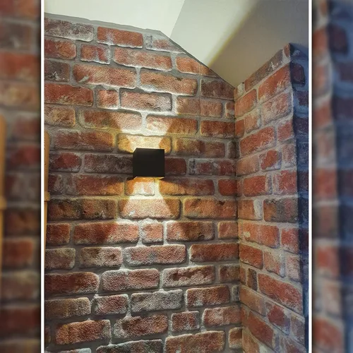 Vista 5 de Dundee Deco Paneles de Pared 3D de Ladrillo Falso - Revestimiento, Paneles de Pared con Aspecto de Piedra Marrón Rojiza, Revestimiento de Espuma