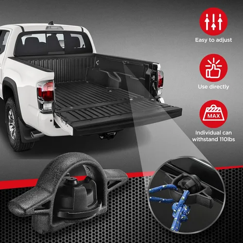 Vista 2 de SPEEDWOW 4 tacos de cama PT278-35160/PT278-35112 compatibles con Toyota Tacoma 2005-2023; compatible con Toyota Tundra 2007-2023; compatible