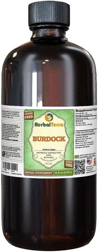 Vista 3 de Herbal Terra LLC Glicerita de bardana (Arctium Lappa), extracto líquido sin alcohol de raíz seca, 2 onzas