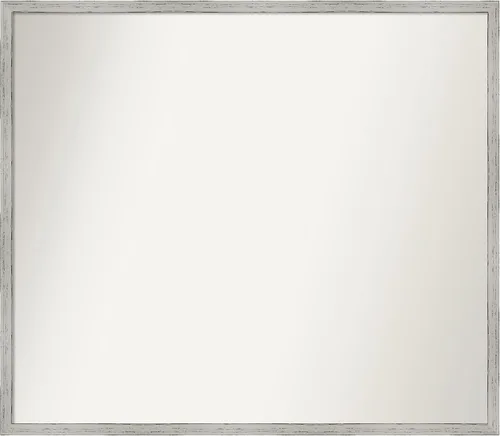 Vista 199 de Amanti Art Espejo de baño blanco para sobre el fregadero, 22 x 45 pulgadas, espejo de tocador rectangular blanco Lucie, marco de madera moderno