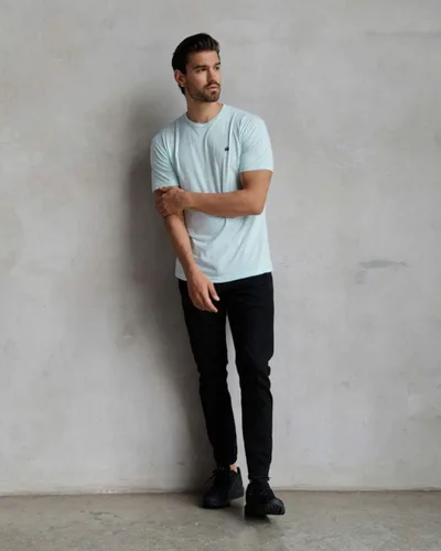 Vista 4 de INTO THE AM Camiseta para hombre, manga corta, cuello redondo, suave, ajustada, tallas S a 4XL, camisetas clásicas frescas