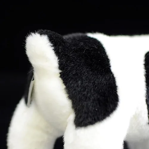 Vista 7 de FRANKIEZHOU Peluche realista de bulldog francés, juguete de peluche negro de 10.24 pulgadas, compañero abrazador para perros, niños, niñas, niños
