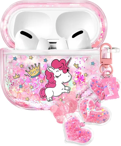 Vista 23 de para Airpods de 2ª/1ª Generación - Estuche Quicksand Liquid Kawaii Lindo Mujer Niña Mujeres Chispeante Brillante Bling Resplandor Adorable Elegante