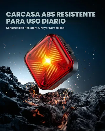 Vista 3 de ONVIAN Luz trasera de bicicleta para montaje en bastidor trasero de bicicleta, linterna LED recargable por USB, linterna de seguridad para bicicleta