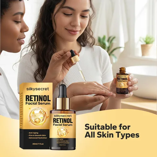 Vista 7 de SilkySecret Suero de retinol para la cara (1 onza líquida), 2% retinol + vitaminas C y E, suero facial envejecedor para hombres y mujeres, suaviza