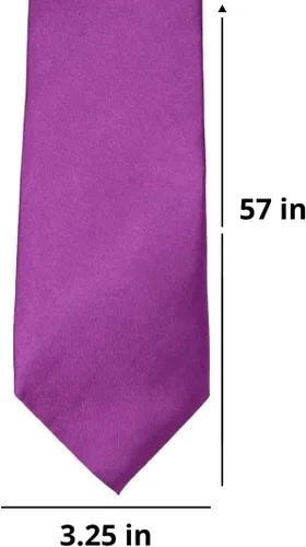 Vista 414 de tiemart Corbata de color sólido para hombre Longitud estándar