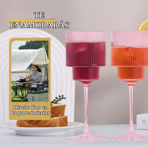 Vista 4 de Lueumxc Copas de vino de plástico – Copas de vino acrílicas de 12 onzas, Origami irrompible, vasos de cóctel de plástico transparente, reciclables