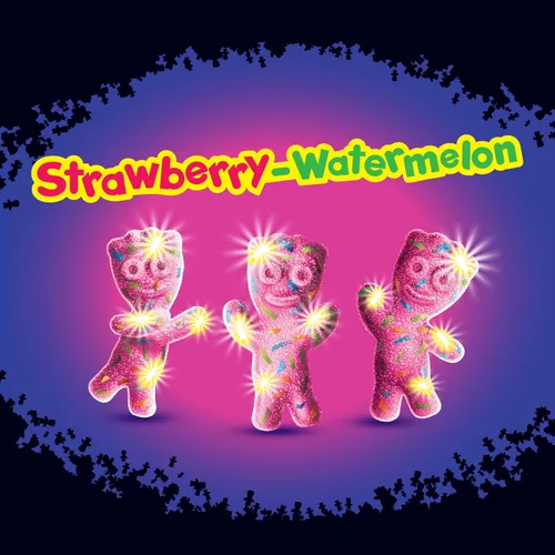 Vista 4 de SOUR PATCH KIDS Glow Ups Caramelos suaves y masticables de fresa, sandía