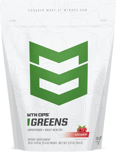 Vista 9 de MTN OPS Super Greens Daily Superfood Blend naturalmente endulzado con fruta de monje apoyo inmune y digestivo Verdes ricos en clorofila, polvo