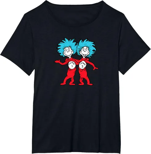 Vista 39 de Dr. Seuss Thing 1 Thing 2 Buddies - Camiseta Negro