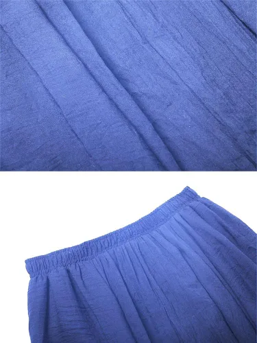 Vista 3 de Maxivestido largo estilo bohemio de algodón con cintura elástica para mujer