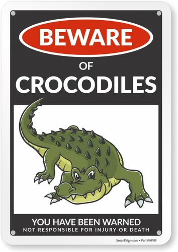 Vista 13 de SmartSign Funny Beware Of Bearded Dragons - Letrero de advertencia de 10 x 7 pulgadas, aluminio laminado sin óxido de 40 mil, letreros de metal