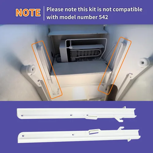 Vista 4 de Kit de repuesto para diapositivas de cubo de hielo Subzero - Izquierda 7014649, derecha 7014661