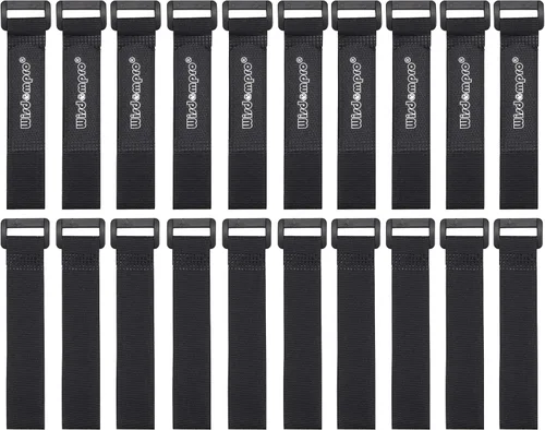 Vista 11 de Wisdompro Paquete de 4 correas de amarre extra grandes de 2 x 37 pulgadas de gancho y bucle resistentes Nailon duradero, reutilizable, largo