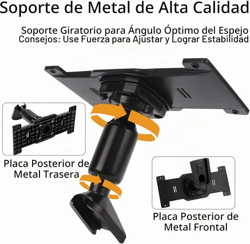 Vista 5 de Kit de panel de placa trasera para espejo retrovisor para espejo retrovisor de 5.5 a 12 pulgadas