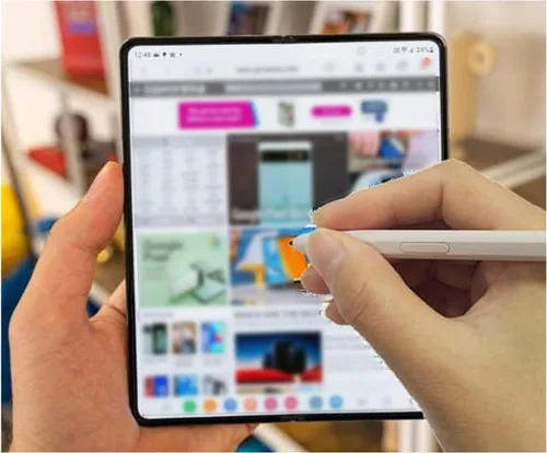 Vista 4 de Galaxy Z Fold 4/5 S Pen - Repuesto para bolígrafo Samsung Galaxy Z Fold 4/5 Beige