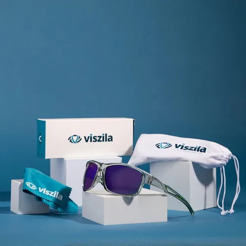 Vista 6 de Viszila Premium Sports Polarized Sunglasses for Men. With UV Protection. Wraparound Style Great for Driving, Biking & Running