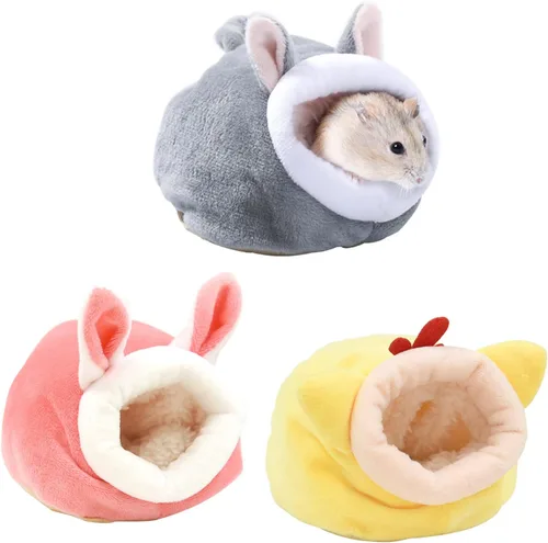 Vista 10 de Cama de conejillo de indias, acogedoras casas de conejos y escondites de conejos, ropa de cama lavable de forro polar para dormir, casa cálida
