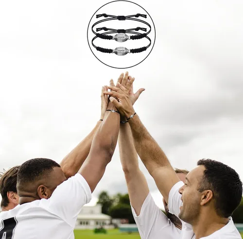 Vista 5 de Hicarer 20 pulseras de fútbol ajustables con dijes de fútbol, regalos de fútbol para mujeres y hombres, la mayoría de jugadores de equipo deportivo