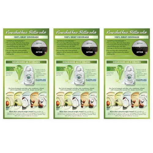 Vista 9 de Garnier Nutrisse Ultra Coverage - Tinte en crema nutritiva para el cabello, 200 negro suave oscuro (negro sésamo), tinte permanente para el cabello