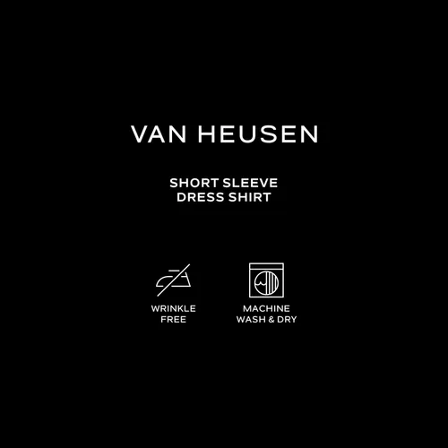 Vista 4 de Van Heusen Camisa de vestir de manga corta para hombre, ajuste regular, popelina sólida