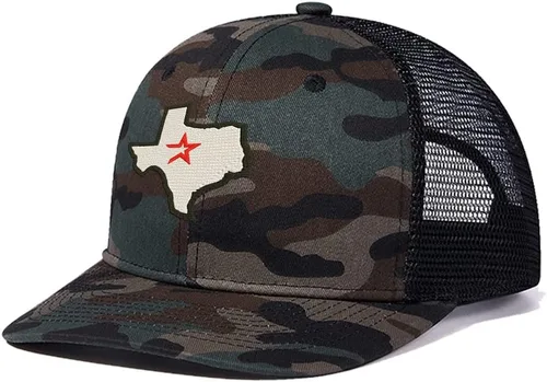 Vista 19 de Houston Texas Gorras De Camionero De Malla Personalizadas Gorras Unisex Bordadas Gorras Negro
