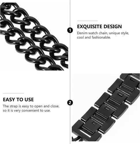 Vista 6 de Hemobllo Correa de reloj de repuesto para cambio de metal, compatible con Gear S3