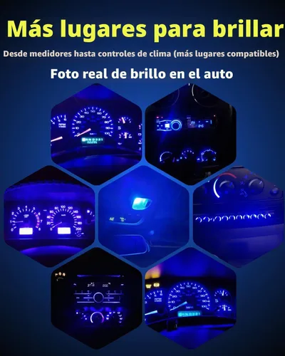 Vista 7 de WLJH 74 focos LED para salpicadero Mini T5 2721 27 37 286 cuña enchufe de giro PC74 para panel de instrumentos automotor, juego de luces indicadoras