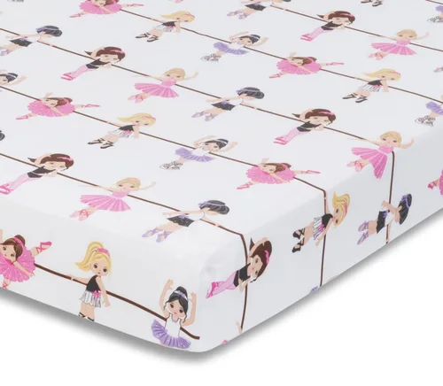 Vista 45 de Everyday Kids Paquete de 2 Sábanas Bajeras para Cuna para Niña, 100% Sábana de Bebé de Microfibra Suave y Transpirable, Se Adapta a Colchones