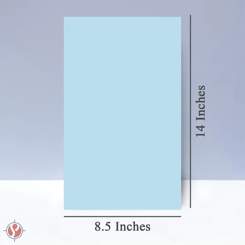 Vista 5 de Papel de color pastel azul – Ideal para artes y manualidades e impresión de papelería – 8.5 x 14 pulgadas (tamaño menú/legal) – Bono de 20 libras