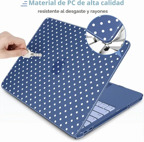 Vista 4 de MEEgoodo Funda estampada para MacBook Neo de 13 pulgadas versión 2026 (compatible con el modelo A3404), funda rígida para laptop con funda