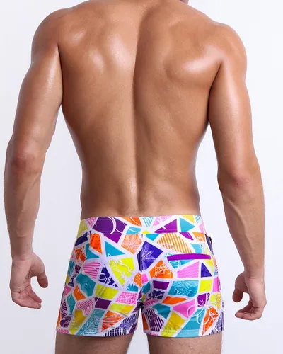 Vista 54 de Bang Men's Swimwear - Beach Shorts - Stretchy Quick-Dry All-Use Premium Swimsuit Trunk Square Cut